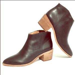 Madewell Black Justine booties with side zipper
